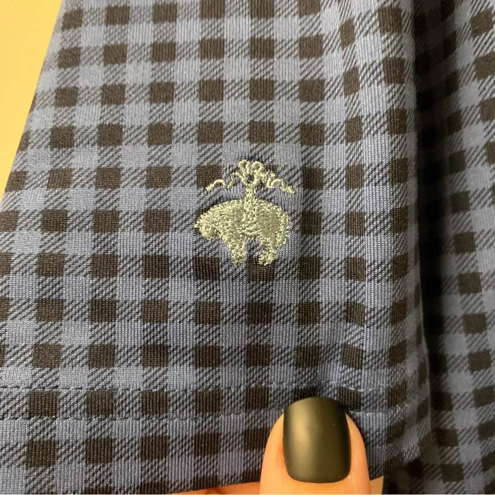 Brooks Brothers Buffalo Plaid Checked Blue Black Polo‎ Size Large